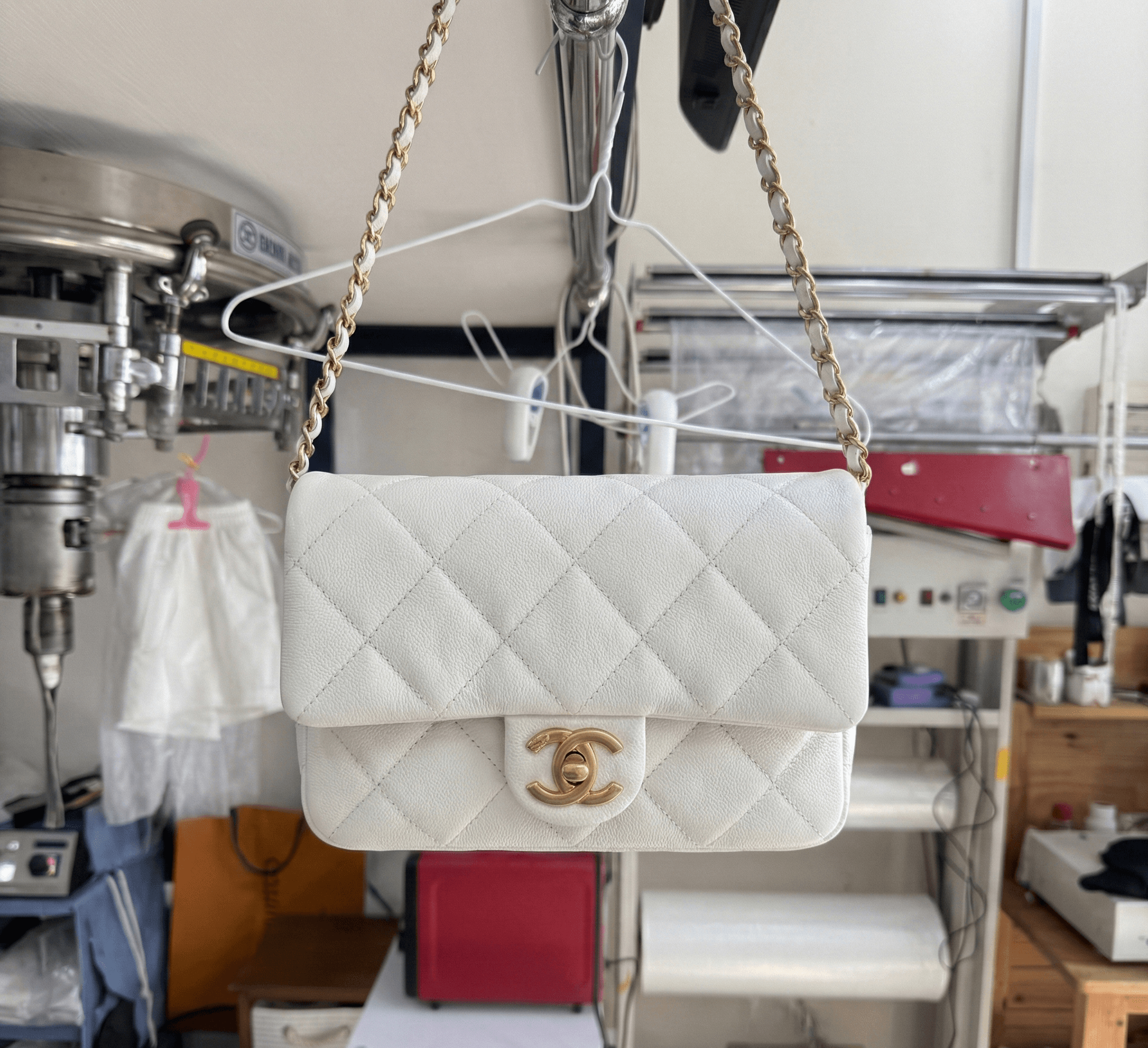 샤넬 캐비어 미니 세탁 후