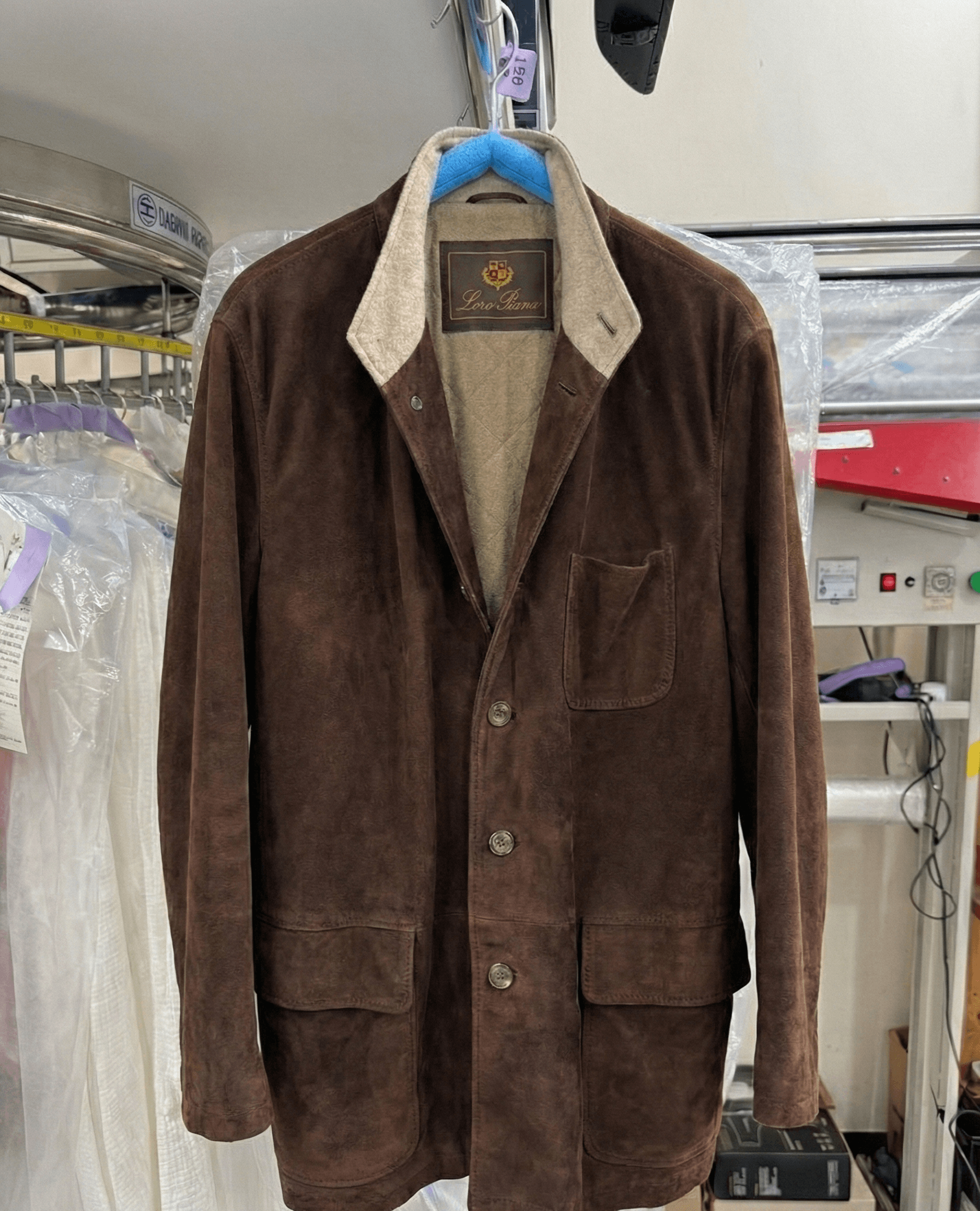 로로피아나 스웨이드 코트 세탁 후