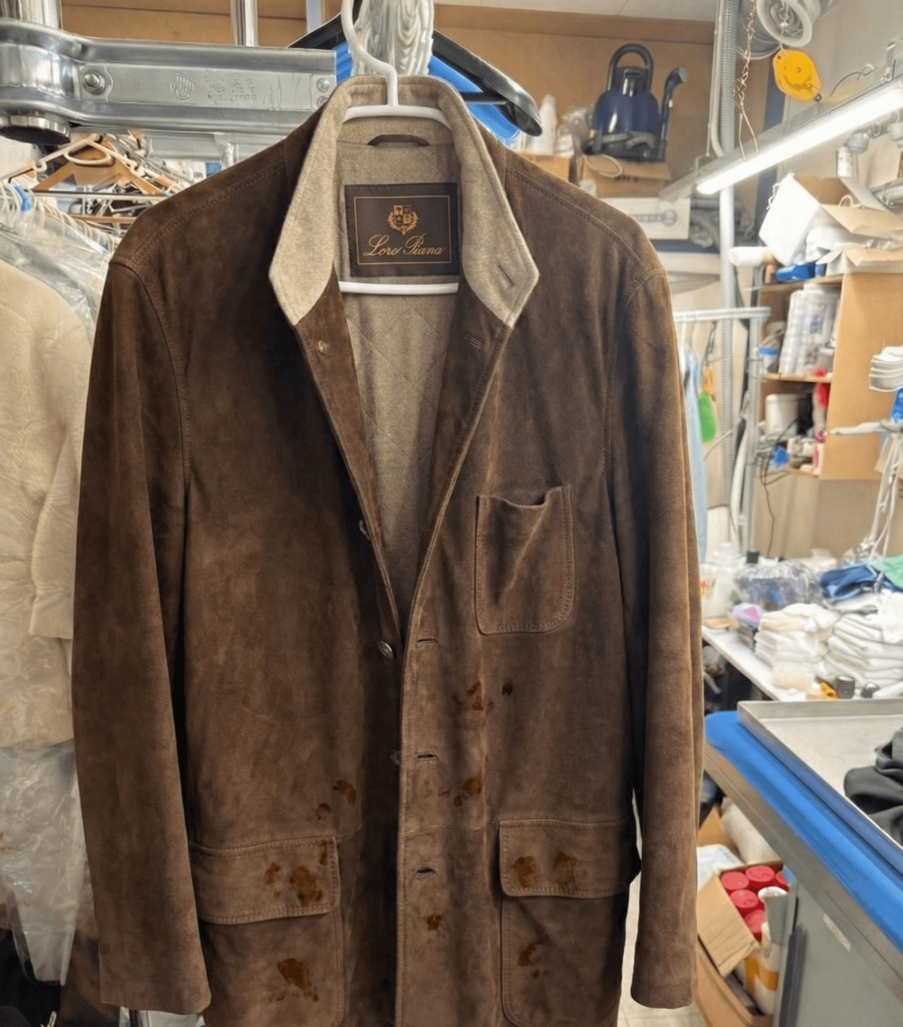 로로피아나 스웨이드 코트 세탁 전